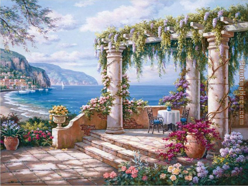 Floral Patio II painting - Sung Kim Floral Patio II art painting